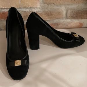 Michael Kors Black, Suede Block Heel- size 9